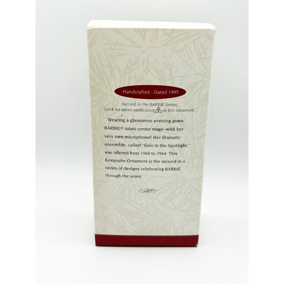 Vintage Hallmark Keepsake Ornament 1995 Barbie #2 - Solo in the Spotlight - Picture 3 of 7